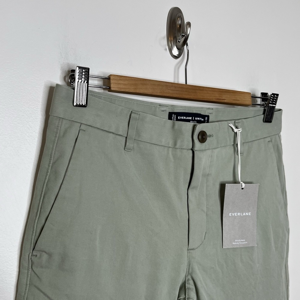 Everlane Uniform Performance Chino Pants Seagrass Green Mens 30x30 Slim Fit - Picture 2 of 7